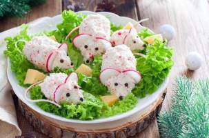 Праздничный салат-закуска «Крабовые Мышки»