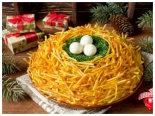 Салат «Гнездо глухаря» на праздничный стол