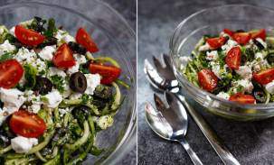 Греческий салат с кабачками