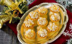 Песочные тарталетки для салатов на Новый год